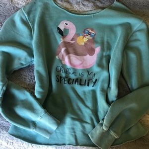 Chillin Is My Specialty Flamingo Sloth Sweatshirt